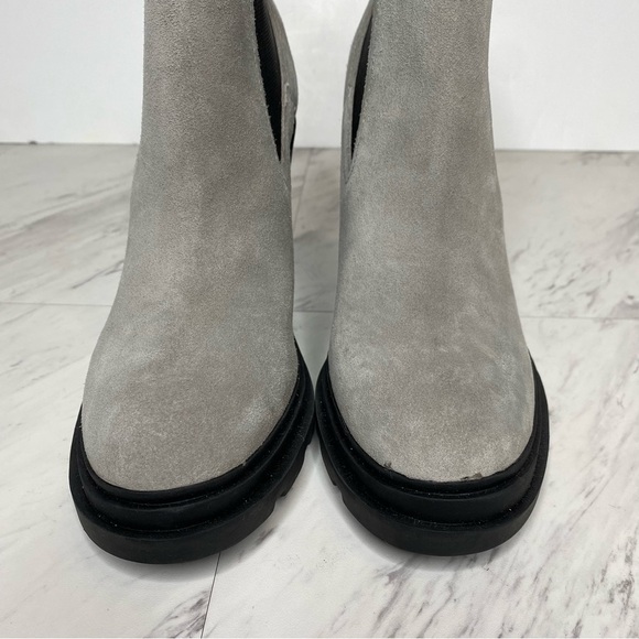Marc Fisher Ramio Chelsea Gray Suede Heeled Chelsea Boot 7M - Picture 10 of 14